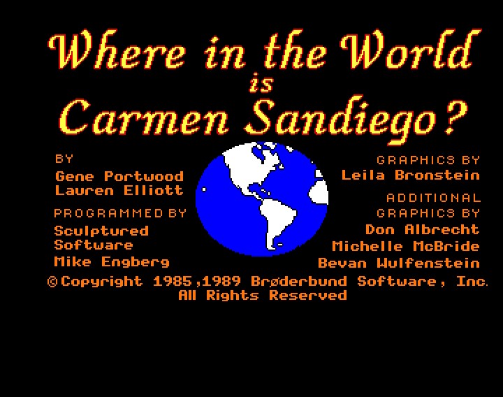 Where in the World is Carmen Sandiego?